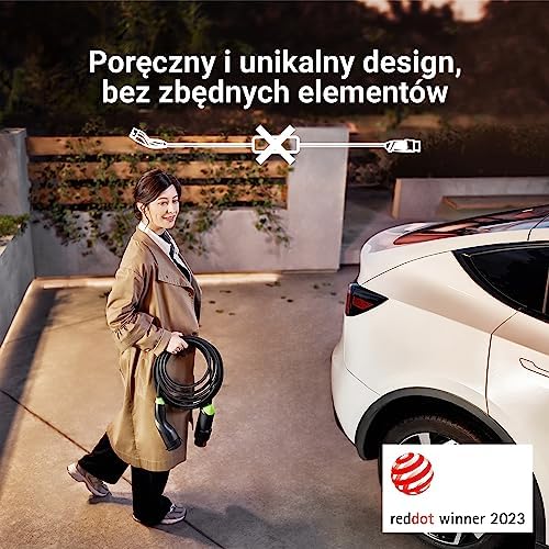 Green Cell Habu Ładowarka Mobilna EV 11kW 7m Typ 2 do CEE 16A Wallbox 2w1 z Aplikacją GC Kompatybilna z Wszystkimi Samochodami Elektrycznymi Model Y, Model 3, Model S, Model X, ID.4, ID.5, EV6, Mach-E