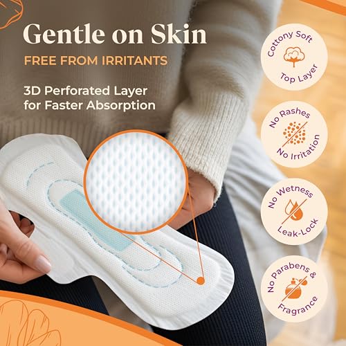 Image of Ammy Super Absorbent Ultra Thin Sanitary Pads - 30 Pcs XXL Size for Heavy Flow & 12 Pcs XL Size for Medium Flow | Cottony Soft, Rash-Free with 7Layer Protection & Advanced Gel Lock Feature | Pack of 3