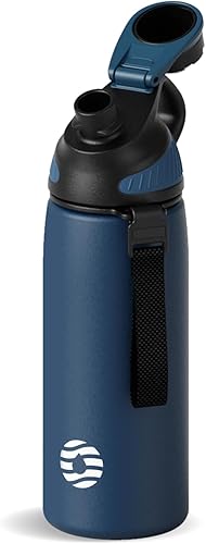 Miniatura 8 de Fjbottle Botella de agua deportiva aislada de acero inoxidable de 32 onzas, aislamiento al vacío de doble pared, sin BPA, sin popote, tapa 946ml
