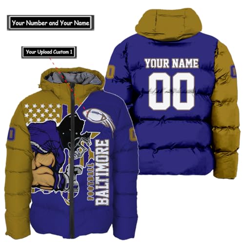 Men Football Custom Puffer Coat Add Any Name Number Lightweight Water-Resistant Winter Windproof Zipper Down Jacket S-5XL2