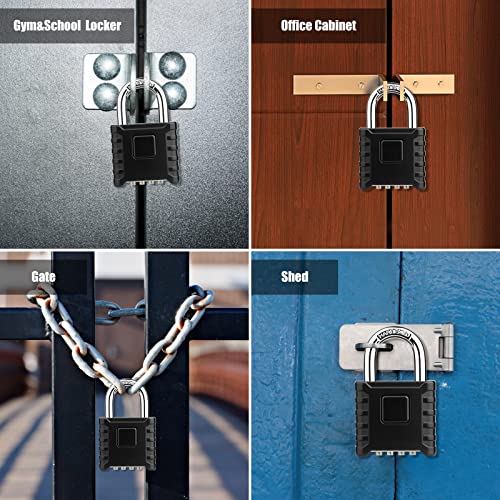 Grand cadenas d'extérieur haute sécurité anti-intempéries à code - 8