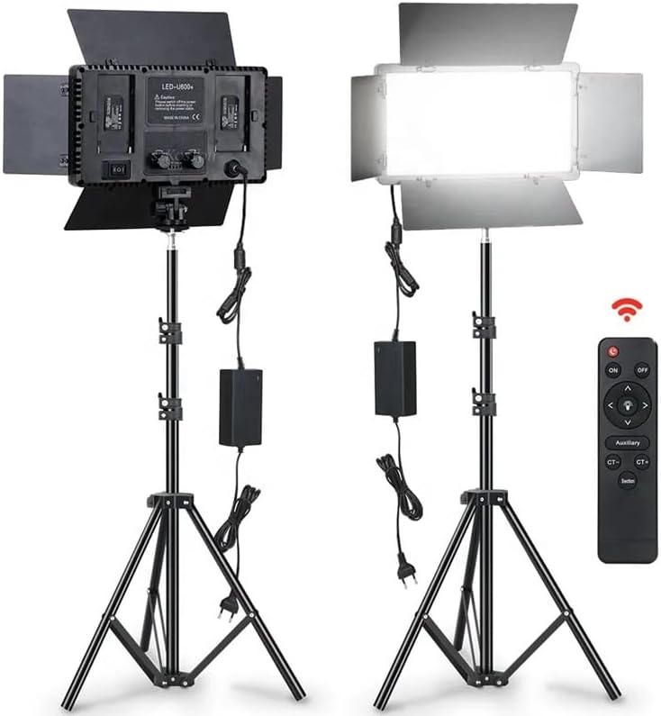 Pro LED 600 Photography Equipment – TV Video Studio Photo Shooting LED Flat Lamp for Beauty, Selfie, and Live Streaming