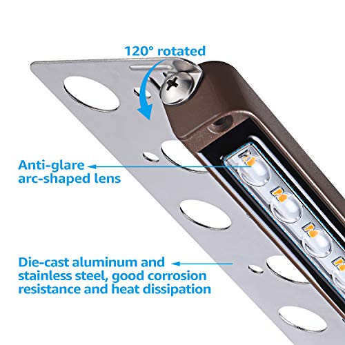 Leonlite 8-Pack 12 Inch Dimmable Led Hardscape Lighting 3-Way, 3W/5W/7W Retaining Wall Lights, Low Voltage Landscape Lights, 12V-24V Ac/Dc, Outdoor Paver Step Light, 3000K Warm White, Etl Listed #TOP3