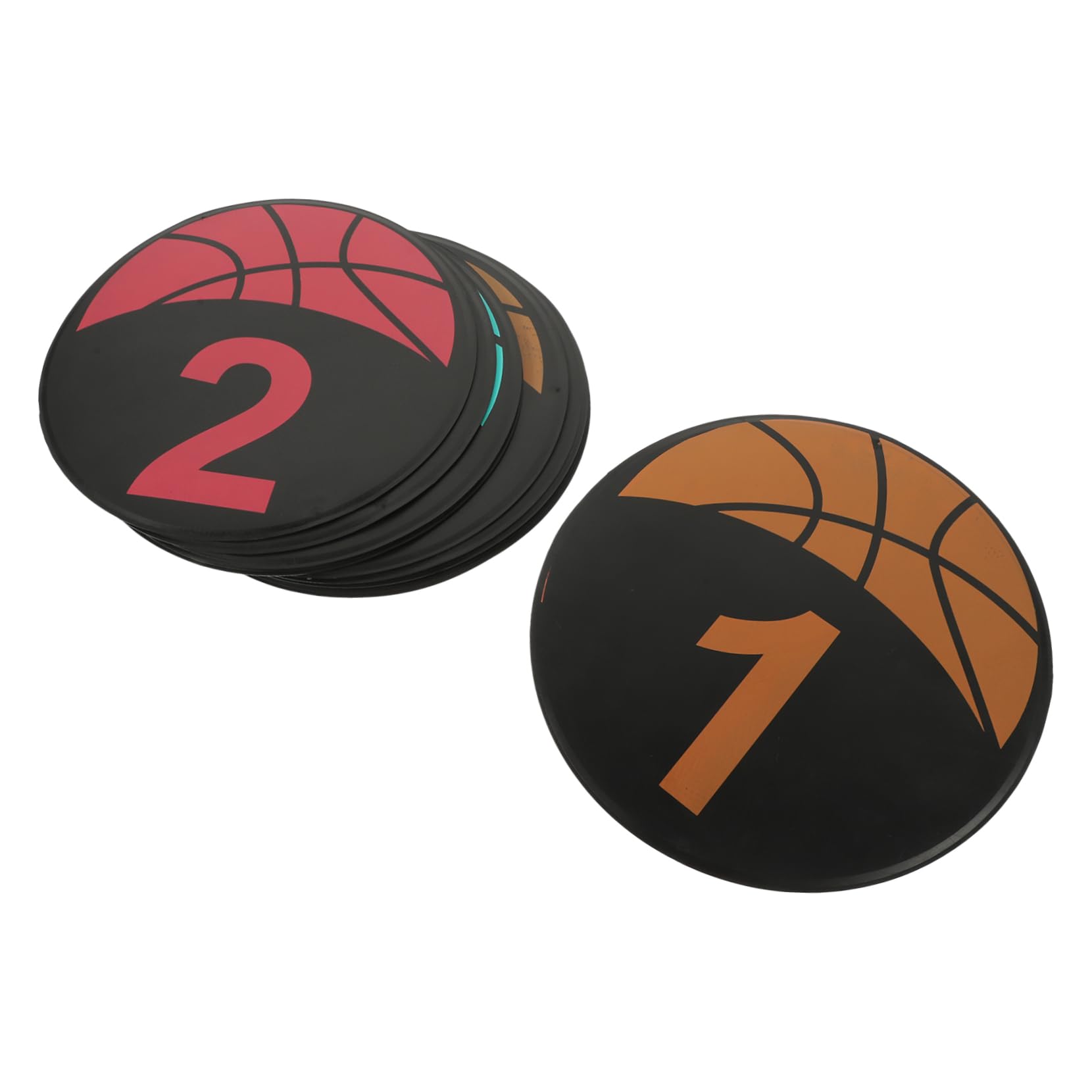 KICHOUSE Training Disk Set of 10 Football Sign Pads in Random Colors Training Equipment for Boys and Girls