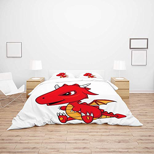 Parure de lit King size Cheshongg 3 pièces en microfibre de polyester pour hôtel - 4