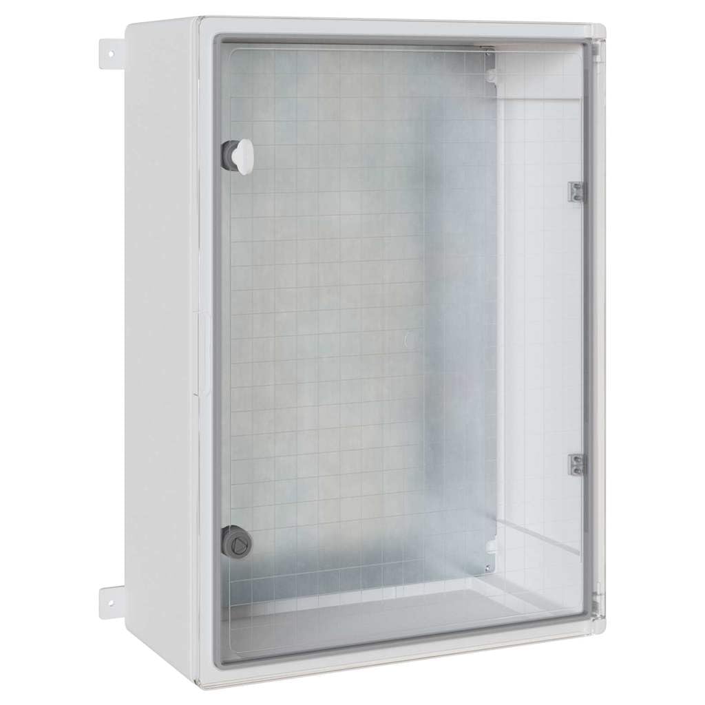 Armario de control de 57 x 24,5 x 70 cm de plástico ABS resistente, caja de control para interiores y exteriores con puerta transparente