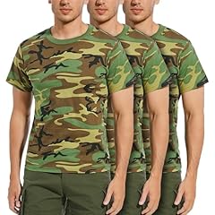 3 Pack Short Sleeve Woodland Camo