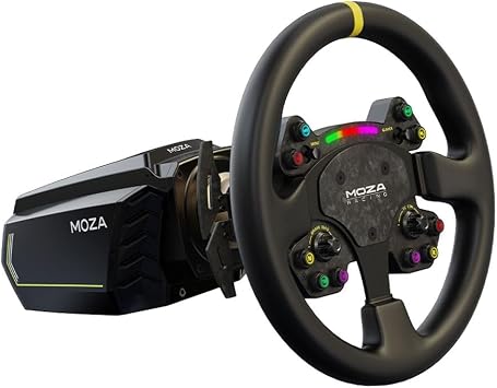 MOZA Racing Summer Ice Silk Breathable Soft Car Steering Wheel Cover, 38 cm, Black, Coffee