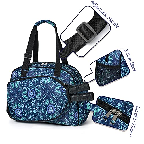 Image of Boulder Bee Pickleball Bags, Premium Pickleball Tote Bag for Girls, Women's Hand /Shoulder Gym Bag w Water Bottle Holder, with Pickleball Racquet /Paddle Holder