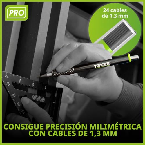 Lápiz de precisión Tracer Pro anticubiertas rotas con minas de 1,3 mm de repuesto 3