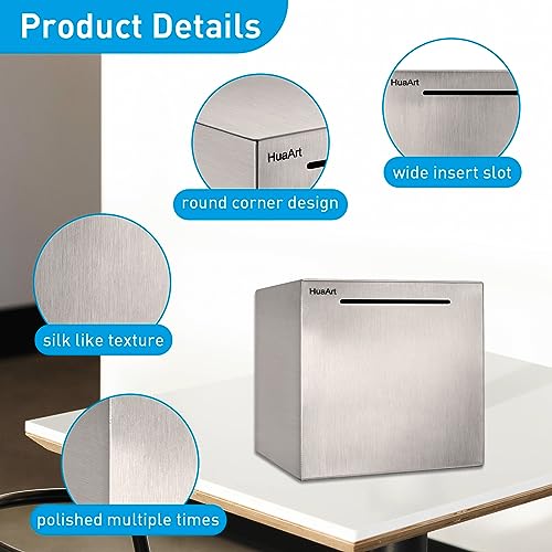 Image of Piggy Bank for Adults,Safe Piggy Banks Made of Stainless Steel,Can Only Save The Piggy Bank that Cannot be Taken Out(4.72 inch)