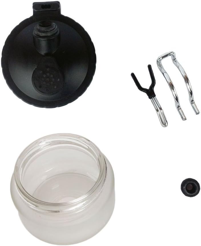 Multi-Purpose Glass Airbrush Cleaning Pot Wash Station with Holder