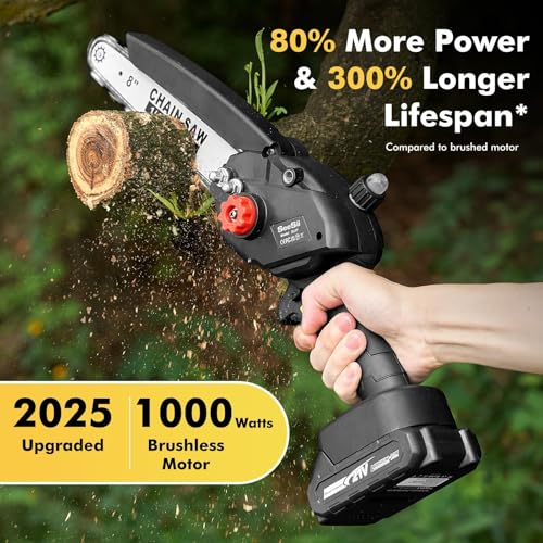 SEESII 8-Inch Brushless Mini Chainsaw