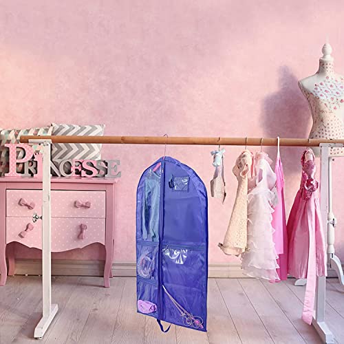 Waterproof Hanging Garment Bag,2 Pack 40 inch Garment Bags for Hanging Clothes,Garment Bags for Travel Storage,Dance Clothes Bag,Kids Garment Bag for Dance Costumes,Sports,Skating,Theatre,Beauty - Thumbnail 6
