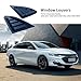 for Chevrolet Chevy Malibu 2016-2024 Rear Side Window Louvers Sport Style Triangular Window Glass Blinds Air Vent Scoop Shades Cover Trim Blinds Auto Exterior ABS Decorate Accessories (Matte Black)