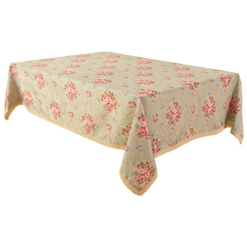 Highfly Vintage Flower Decorative 55X71 Rectangle Linen Table Cloth Printed Pattern Washable Table Cloth Dinner Kitchen Home Decor - Multi Colors & Sizes #TOP1