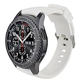 【Überragende Qualität】 Uhrenarmbänder sind aus extrem hochwertigem wasserfestem Silikon für die perfekte Kombination aus Haltbarkeit, Komfort und Flexibilität hergestellt. Hinweis: Personen mit empfindlicher Haut (Silikonallergie) sollten es mit Vorsicht verwenden.
