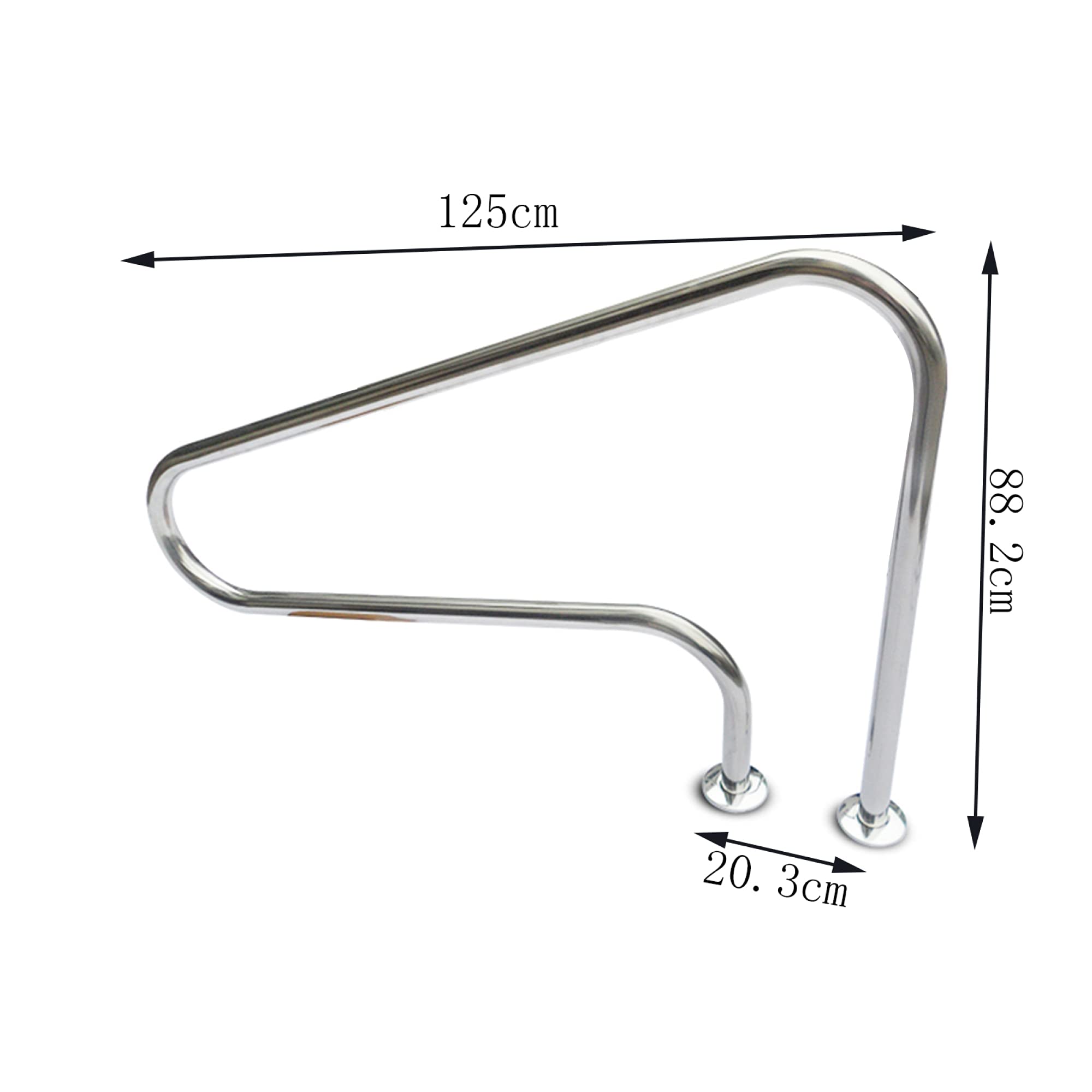 KLZUOPT Barandilla de Seguridad para Piscinas. Barandillas de Acero Inoxidable para Mayor Seguridad, para Uso Interior y Exterior en Piscinas, Aguas Termales y Parques acuáticos.