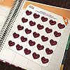 Graphics & More Claflin University Primary Logo Heart Shaped Planner Calendar Scrapbook Craft Stickers #4