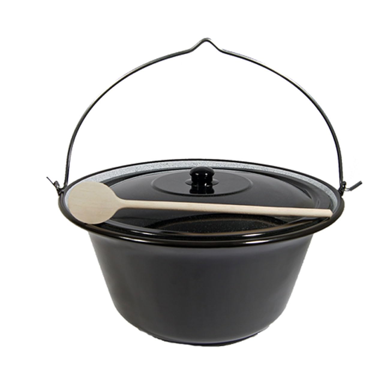 Set Gulaschkessel Gulaschtopf 22 Liter Emaille + Deckel + Gratis Kochlöffel