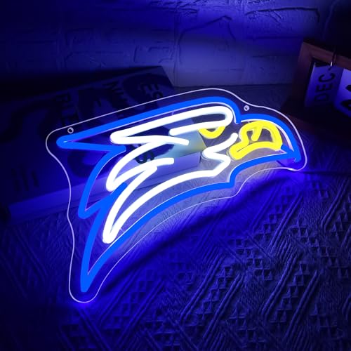 Image of University Neon Sign for Wall Decor University Football Team Logo Led Neon Sign for Man Cave Birthday Gifts for Fans Dimmable Led Neon Light for Party Club Bar Dorm Decor Size14.1 * 7.9In(P154)