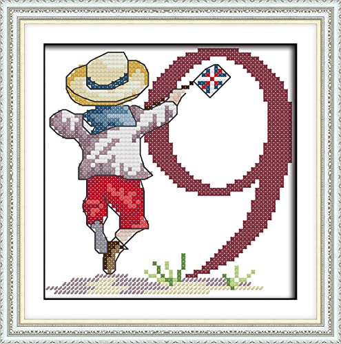 Point de croix débutant broderie pré-imprimée avec fil de couleur kit 40x50cm