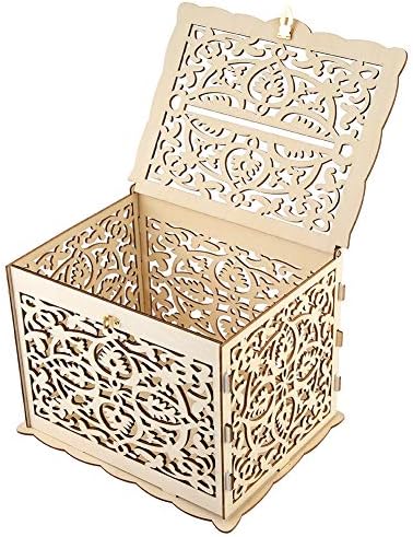 Wooden Card Box, Wedding Reception Decorations, Delicate for Put Gift Birthday, Party for Put Greeting Card Wedding, Anniversary