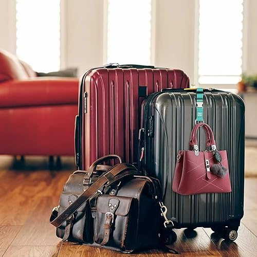 Oubfuuy 3pcs Add A Bag Luggage Strap Jacket Gripper Adjustable Suitcase Belt Straps Carry On Baggage Suitcase Straps Belts For Extra Bags Travel Attachment Accessories Blue