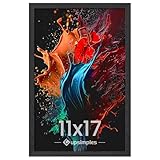 upsimples 11x17 Picture Frame, Wall Gallery Photo Frames with Engineered Wood, Black 1 Pack