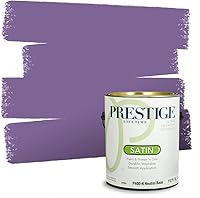 Vista 133 de PRESTIGE Pinturas de pintura interior e imprimación en uno, 1 galón, plano, combinación comparable de Sherwin Williams* Kimono Violet*