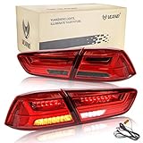 🚗 【Funktion】 Bremslicht: L-E-D (rot); Lauflicht: L-E-D (rot mit dynamischer Anzeige; Dragon Scales-Stil); Blinklicht: Gelb (mit sequentieller Anzeige); Rückfahrscheinwerfer: L-E-D (weiß); Nebelscheinwerfer:Keiner (; Hinweis: Volle L-E-D-Rücklichter, keine Glühbirnen erforderlich