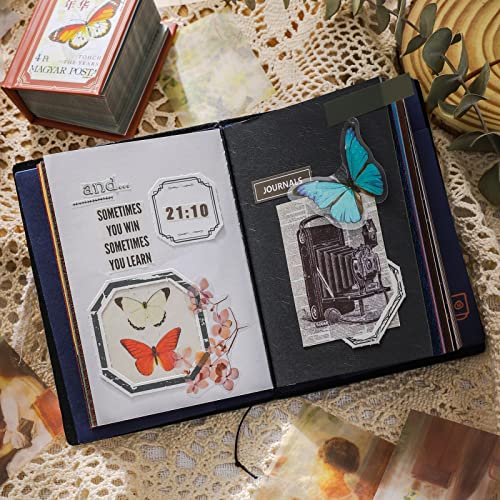 image for emmoolife 400Pcs Scrapbook Paper Vintage Decorative Flower Botanical S