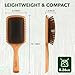 Hair brush for Men and women,Wet Brush with Wooden Handle, Curly Hair brush, Air Cushion Brush, Wooden Paddle for Thick/Thin/Fine, Wet & Dry Styling, Square Large brush