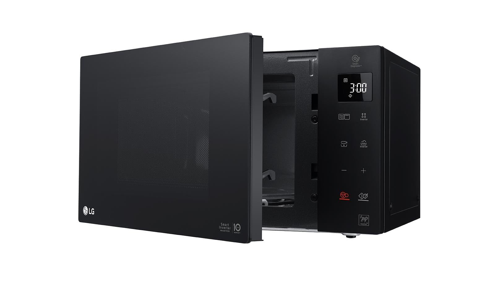 LG MH6535GIB Forno Microonde Smart Inverter con Grill al Quarzo, 25 Litri, 1150 W, Programmi Automatici, 5 Livelli di Potenza Regolabili - Nero Fumè