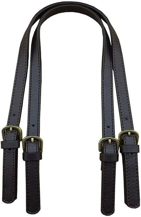Upstore 2 Pcs PU Leather Shoulder Bag Straps Adjustable Handbags Strap Replacement Handles Purses Straps Bag Handles with Adjustable Buckle (Black)