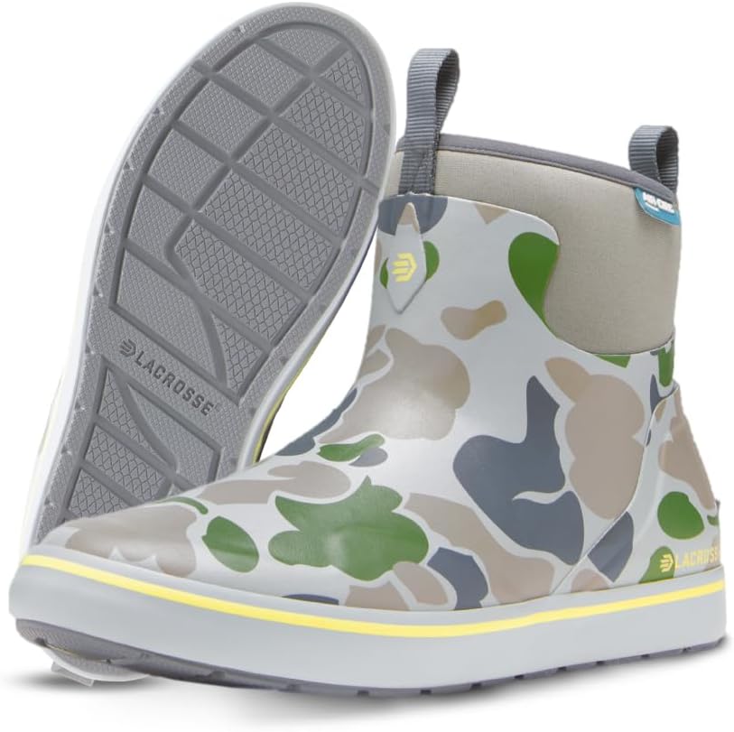 LaCrosse Alpha Deck Boot 6-Inch - Waterproof Shoes for Men - Slip-Resistant Outsole & Deck Boots for Men - Quick-Dry Air-Circ Lining & Fishing Shoes