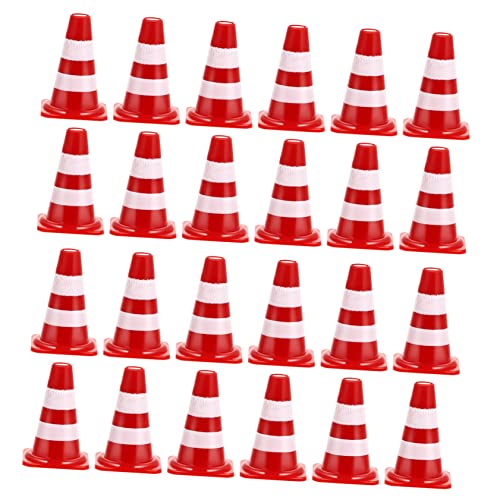 CIYODO 60pcs Mini Orange Cones Street Cones Set Realistic Simulation Educational Traffic Signs for Kids