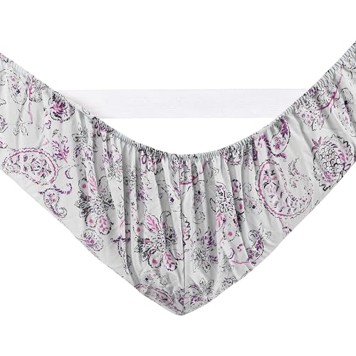 Image of Elegant Comfort Softest and Coziest 4-Piece Sheet Set - 1500 Premium Hotel Quality Microfiber - Deep Pocket, Wrinkle Resistant 4-Piece Paisley Pattern Bed Sheet Set, Twin XL, Paisley Purple