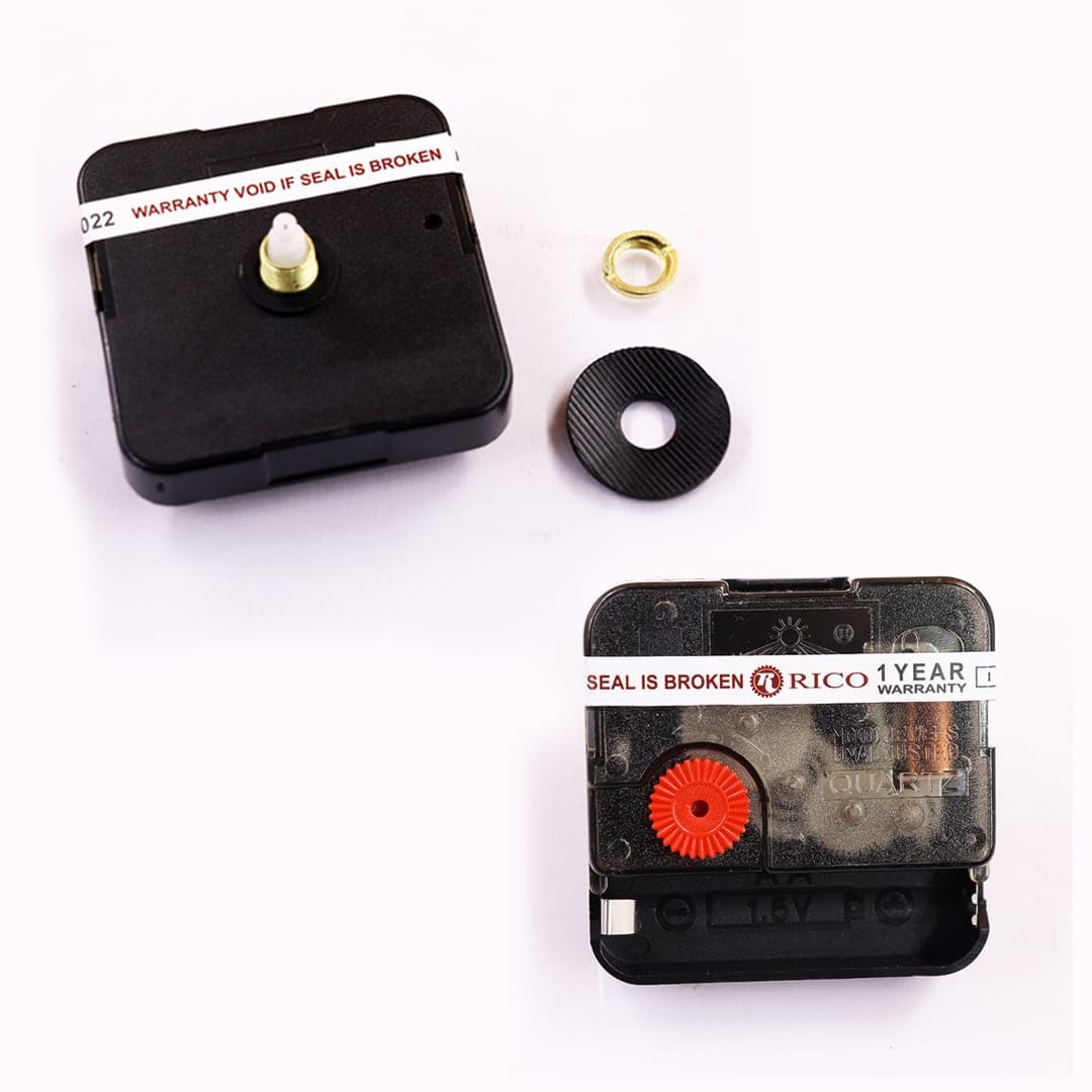 Aadyacrafts Clock Machine, 13mm Quartz Movement, Battery Powered, Wall Mount, Black-picture-16