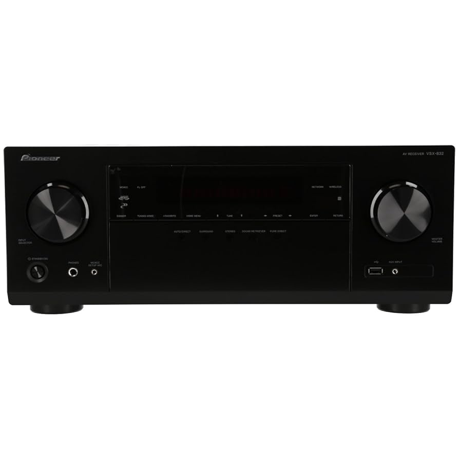 Pioneer VSX-832 5.1 Kanal AV Receiver Internetradio, Schwarz