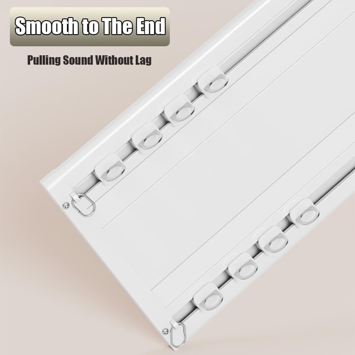 Générique Rail Rideau Plafond 0.4m-5.5m Rail De Rideau sans Perçage pour Murs Ou Plafonds Convient pour Baie De Douche Les Maisons Les Bureaux Les Caravanes(Blanc,4.5m)