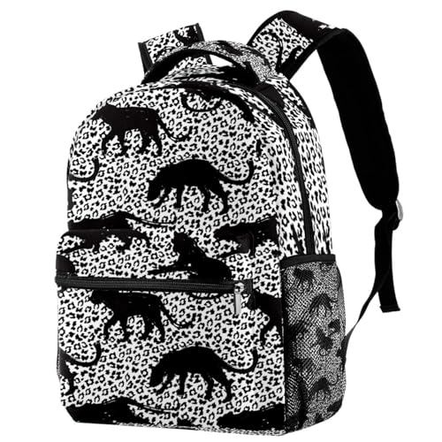 Sac à dos d'école et de loisirs multicolore avec motif léopard pour adolescents