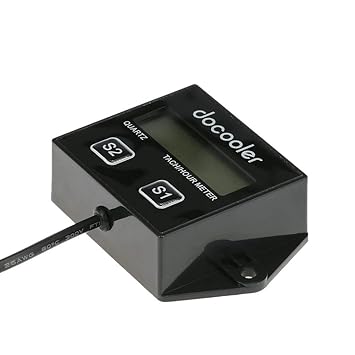 Ubersweet Imported Digital Engine Tach Tachometer Hour Meter Gauge Resettable Inductive for Racing Motorcycle_161507