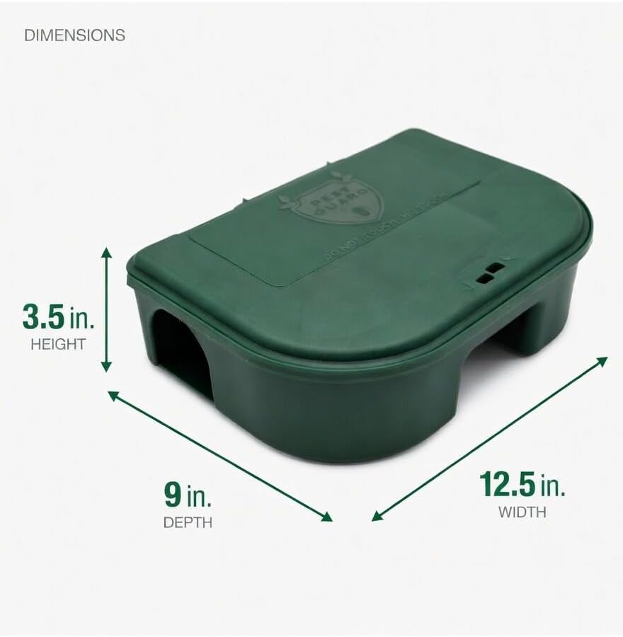 Rat Bait Station - 1 Pack - Includes 1 Station and 1 Key - Large Enough for Rats - Durable, Plastic - Compatible with Any Bait Type - Indoor/Outdoor Use