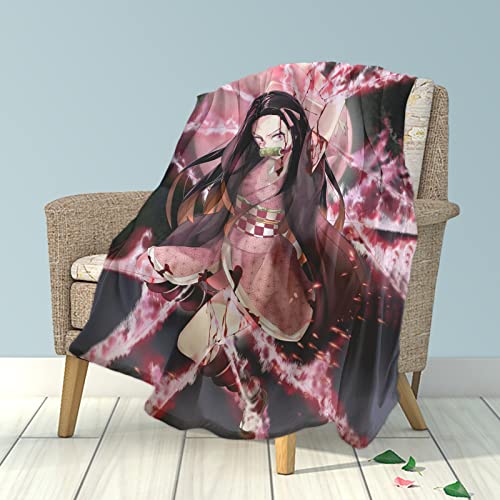 Soft Anime Throw Blanket, Durable Manga Flannel Fleece Blanket Comfortable Throws For Couch Sofa Chair Bed Home Cars Office(60"*50") #TOP1