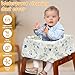 Shopping Cart Cover for Baby, Waterproof Carton Style Shopping Trolley Seat Cover with Carry Bag, Soft Comfortable Baby Safety Cart Cover for Highchairs Swings Toddler Infant Carts