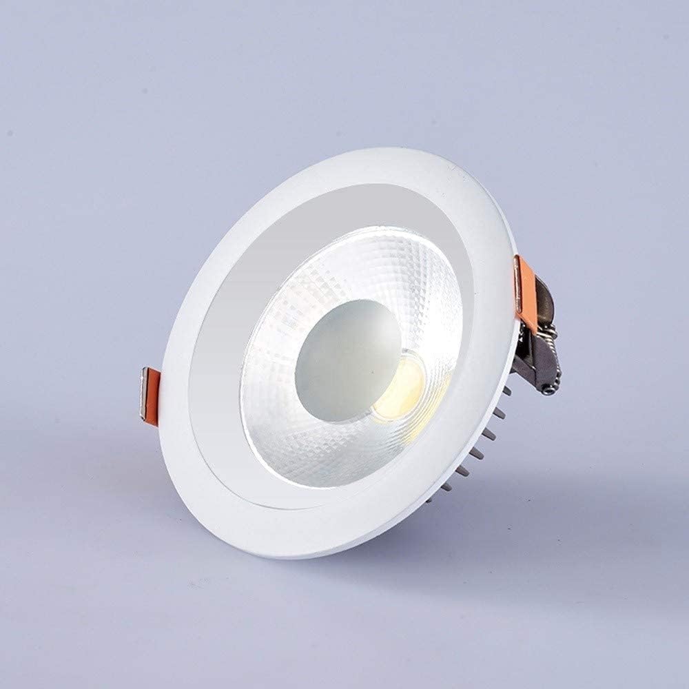 Spotlight，3W Round Led Recessed Ceiling Downlight with Led Driver Ultra-Thin Spotlight 3000K/6000K Warm White Ceiling Light Aluminum Case Ra80 Indoor Lighting Outdoor/White Light/5W