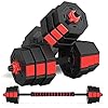 wolfyok Adjustable Dumbbell Set, Weights Dumbbells Set 44Lb/66Lb, 3 in 1 Free Weight Workout with Connector Used as Barbell, Push up Stand, Fitness Workout Equipment for Men Women Home Gym