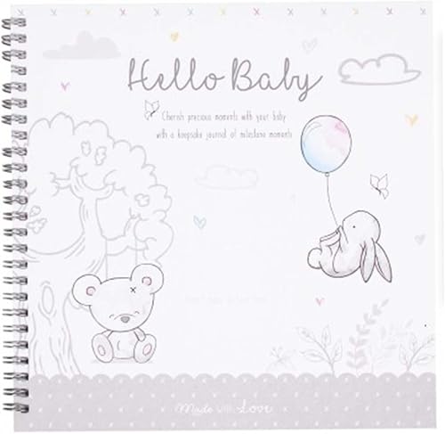 YöL Hugs & Kisses Baby Milestone Journal Keepsake Toddler Newborn Shower Christening Gift Diary