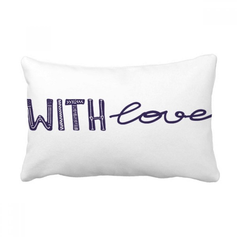 Coussin lombaire avec amour mignon citation décoration canapé multicolore 16x24